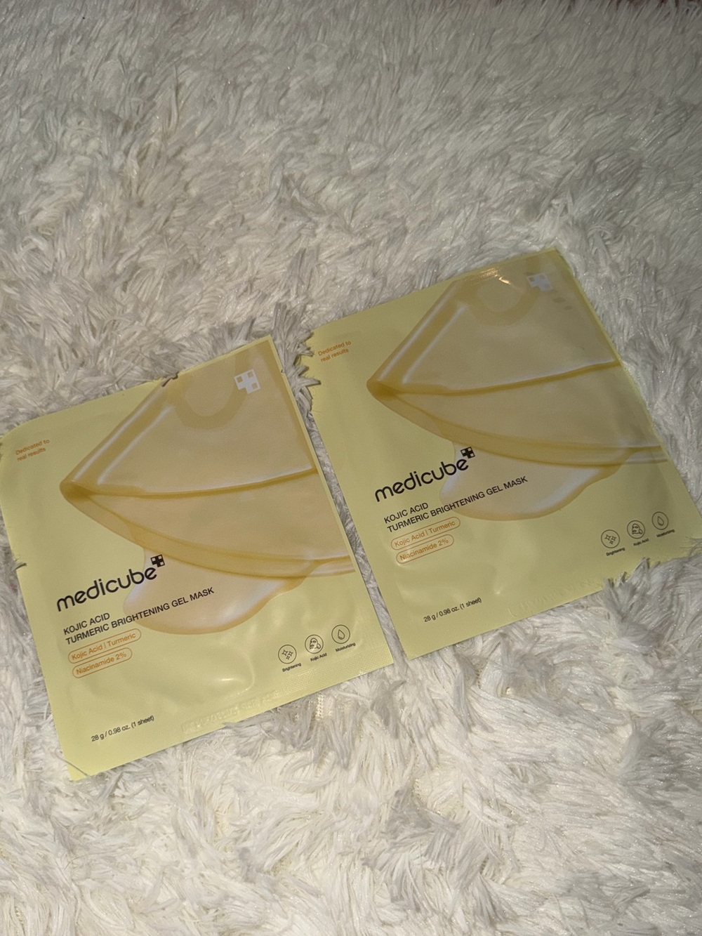 NEW Medicube Kojic Acid Tumeric Gel Mask Set of 2